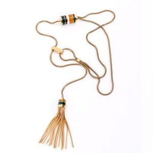 Lanvin gold lariat necklace